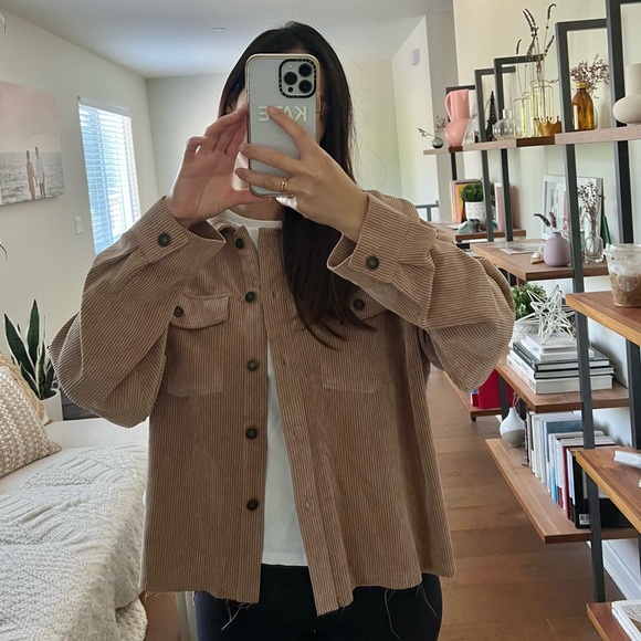 Brown Corduroy Jacket Shacket - Picture 2 of 4